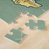 Puzzle Carte de Voyage illustrée de l'Angleterre (Côté)