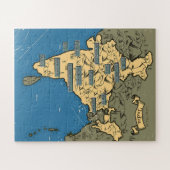 Puzzle Carte de voyage illustrée de l'Inde (Horizontal)