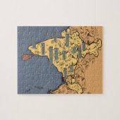 Puzzle Carte de voyage illustrée de l'Inde (Horizontal)