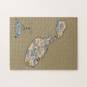 Puzzle Carte de voyage illustrée Malte (Horizontal)