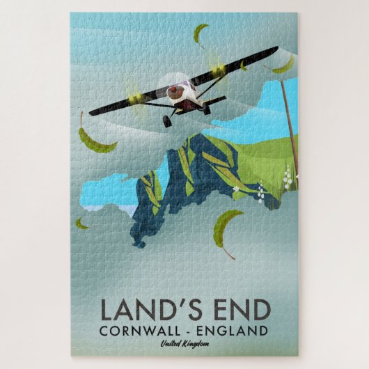 Puzzle Carte de voyage Land's End Cornwall (Vertical)