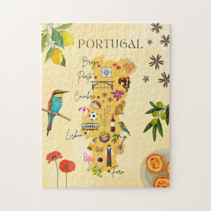 Puzzle Carte de voyage Portugal - culture, nature, attrac