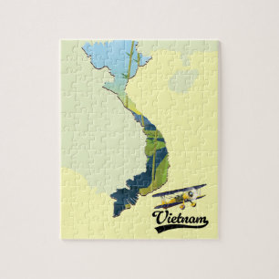 Puzzle Carte de voyage Vietnam