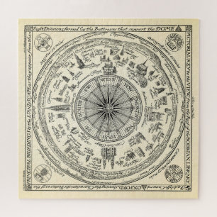 Puzzle Carte de vue d'Oxford de la bibliothèque de