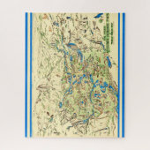 Puzzle Carte de Yosemite Valley 16x20 (Vertical)