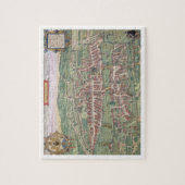 Puzzle Carte de Zurich, de "Civitates Orbis Terrarum" par (Vertical)