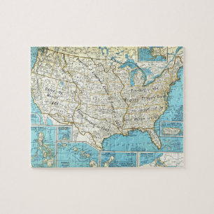 Puzzle Carte des acquisitions territoriales des États-Uni