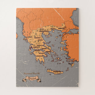 Puzzle Carte des anciens comtés de Grèce