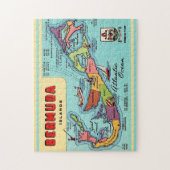 Puzzle Carte des Bermudes vintages (Vertical)