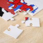 Puzzle Carte des drapeaux des provinces belges, Belgique, (Côté)