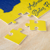 Puzzle Carte des drapeaux d'État australien, éducation (Côté)