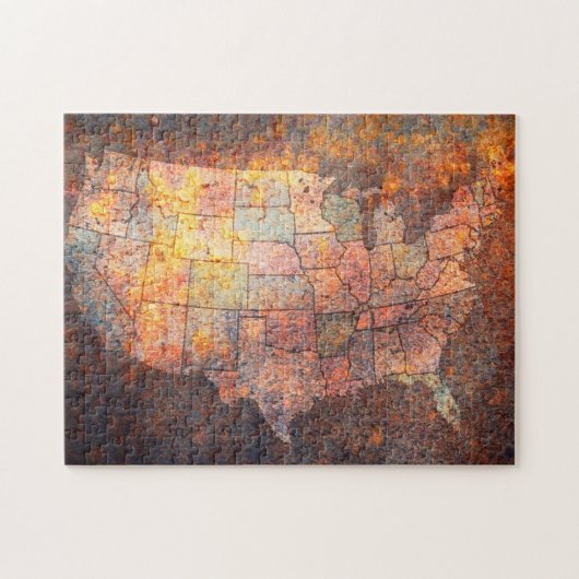 Puzzle Carte des Etats-Unis d'Amérique (Horizontal)