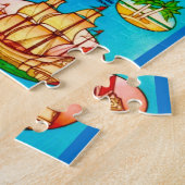 Puzzle Carte des îles Abacos colorées (Côté)