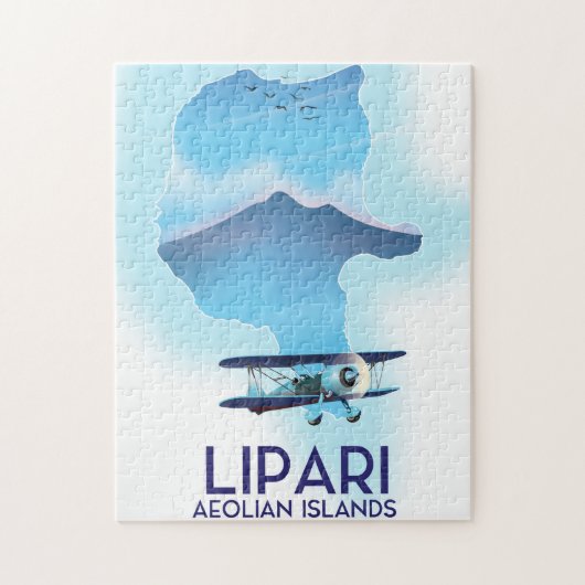 Puzzle Carte des îles Éoliennes de Lipari (Vertical)