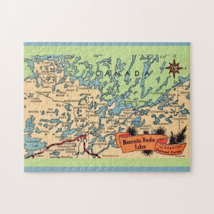 Puzzle Carte des lacs du Minnesota Mug