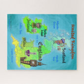 Puzzle Carte des loisirs du Royaume-Uni (Horizontal)