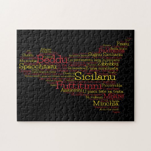 Puzzle Carte des mots siciliens (Horizontal)