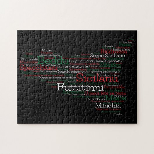 Puzzle Carte des mots siciliens (Horizontal)