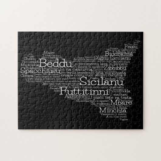 Puzzle Carte des mots siciliens (Horizontal)