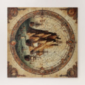 Puzzle Carte des navires portugais anciens 1 (Horizontal)