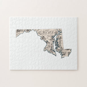 Puzzle Carte des photos Vintages du Maryland
