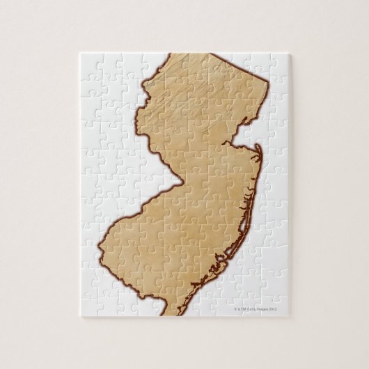 Puzzle Carte des secours du New Jersey (Vertical)