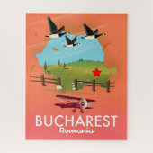 Puzzle Carte des vacances de Bucarest Roumanie (Vertical)