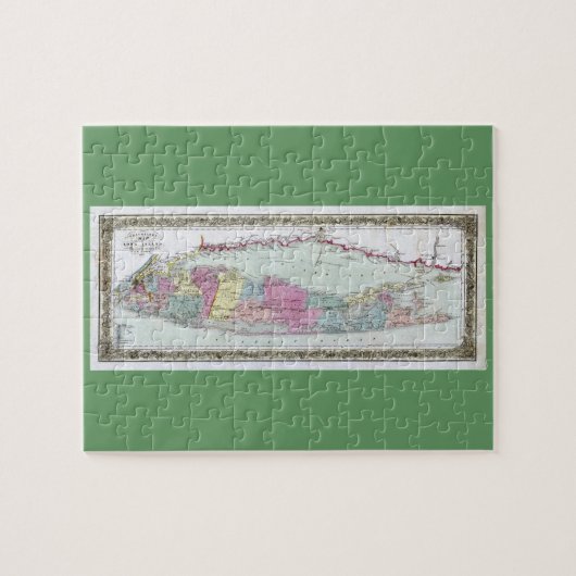 Puzzle Carte des voyageurs de Long Island, 1855-1857 (Horizontal)