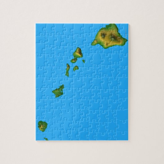 Puzzle Carte d'Hawaï (Vertical)