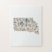 Puzzle Carte d'image Vintage en forme d'Indiana (Vertical)