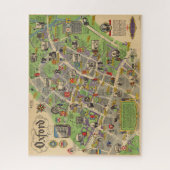 Puzzle Carte d'Oxford, Angleterre (British Railways) (Vertical)