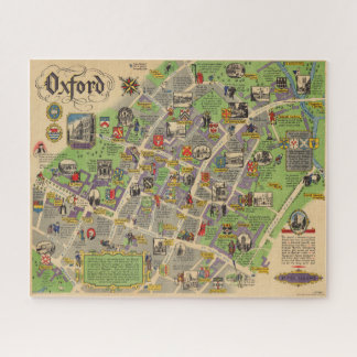 Puzzle Carte d'Oxford, Angleterre (British Railways)