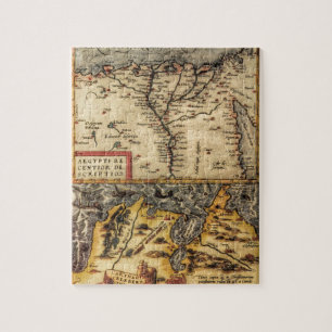Puzzle Carte du 16ème siècle de la Tunisie et de l'Egyp