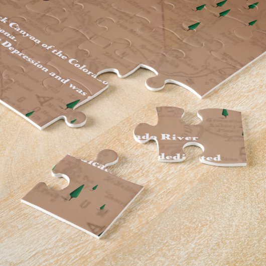 Puzzle Carte du barrage Hoover Nevada (Côté)