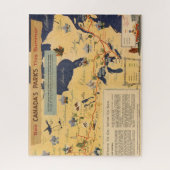 Puzzle Carte du Canada - Les parcs du Canada (Vertical)