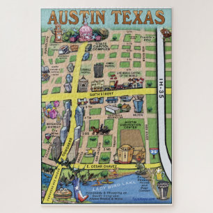 Puzzle Carte du centre d'amusement d'Austin le Texas