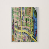 Puzzle Carte du centre-ville d'Austin au Texas (Vertical)
