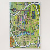 Puzzle Carte du centre-ville de San Antonio Texas (Vertical)