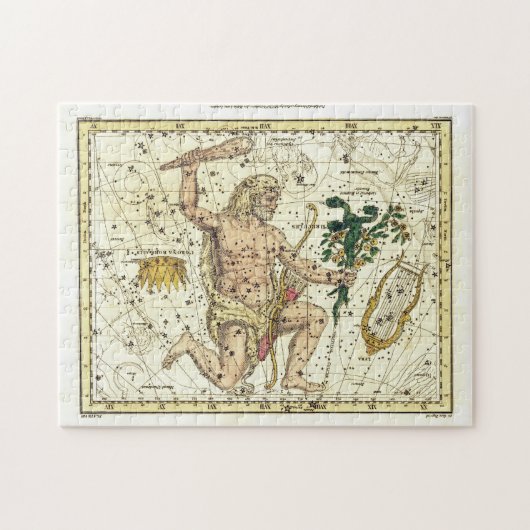 Puzzle Carte du ciel vintage Constellation d'Hercules (Horizontal)