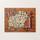 Puzzle Carte du club de souper du Puzzle-Wisconsin (Horizontal)