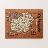 Puzzle Carte du club de souper du Puzzle-Wisconsin (Horizontal)