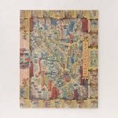 Puzzle Carte du coeur de Birmingham, Angleterre (Vertical)