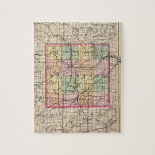 Puzzle Carte du comté de Kalamazoo, Michigan