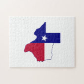 Puzzle Carte du drapeau du Texas (Horizontal)