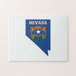 Puzzle Carte du drapeau national du Nevada
