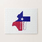 Puzzle Carte du drapeau texan natif (Horizontal)