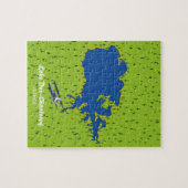 Puzzle Carte du lac Der chantecoq France (Horizontal)