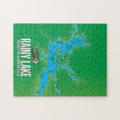 Puzzle Carte du lac Rainy North American (Horizontal)