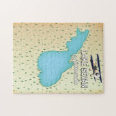 Puzzle Carte du lac Sevan Arménie (Horizontal)