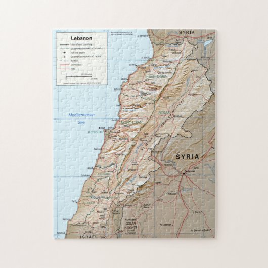 Puzzle Carte du Liban (2002) (Vertical)